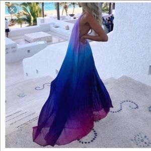 NWT Vici Turks & Caicos purple ombré maxi dress